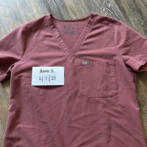 Figs Catarina Scrub Top Mauve